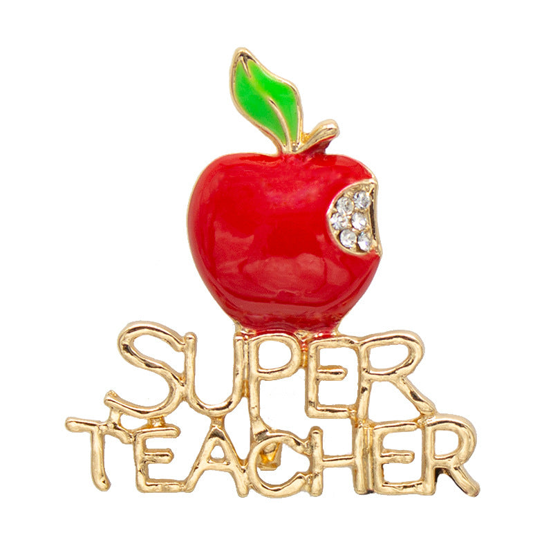 Broche de aleación de Apple de moda de adornos de Navidad al por mayor